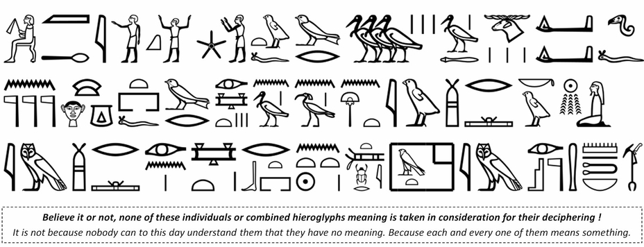 Champollion Ancient Egyptian Hieroglyph Signs Cryptographic Writing Language